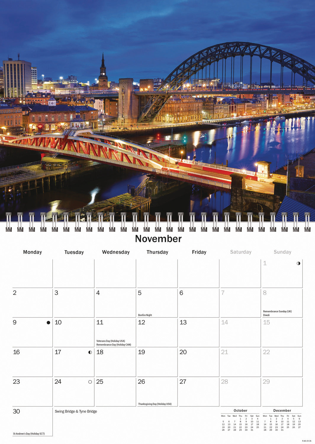 Newcastle A5 Calendar 2026