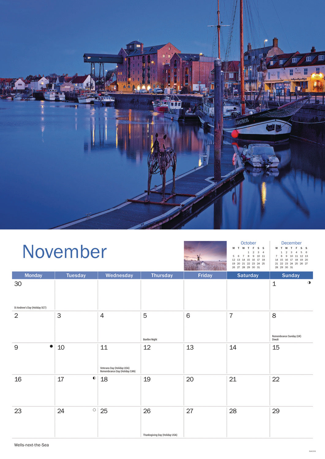 Norfolk A4 Calendar 2026