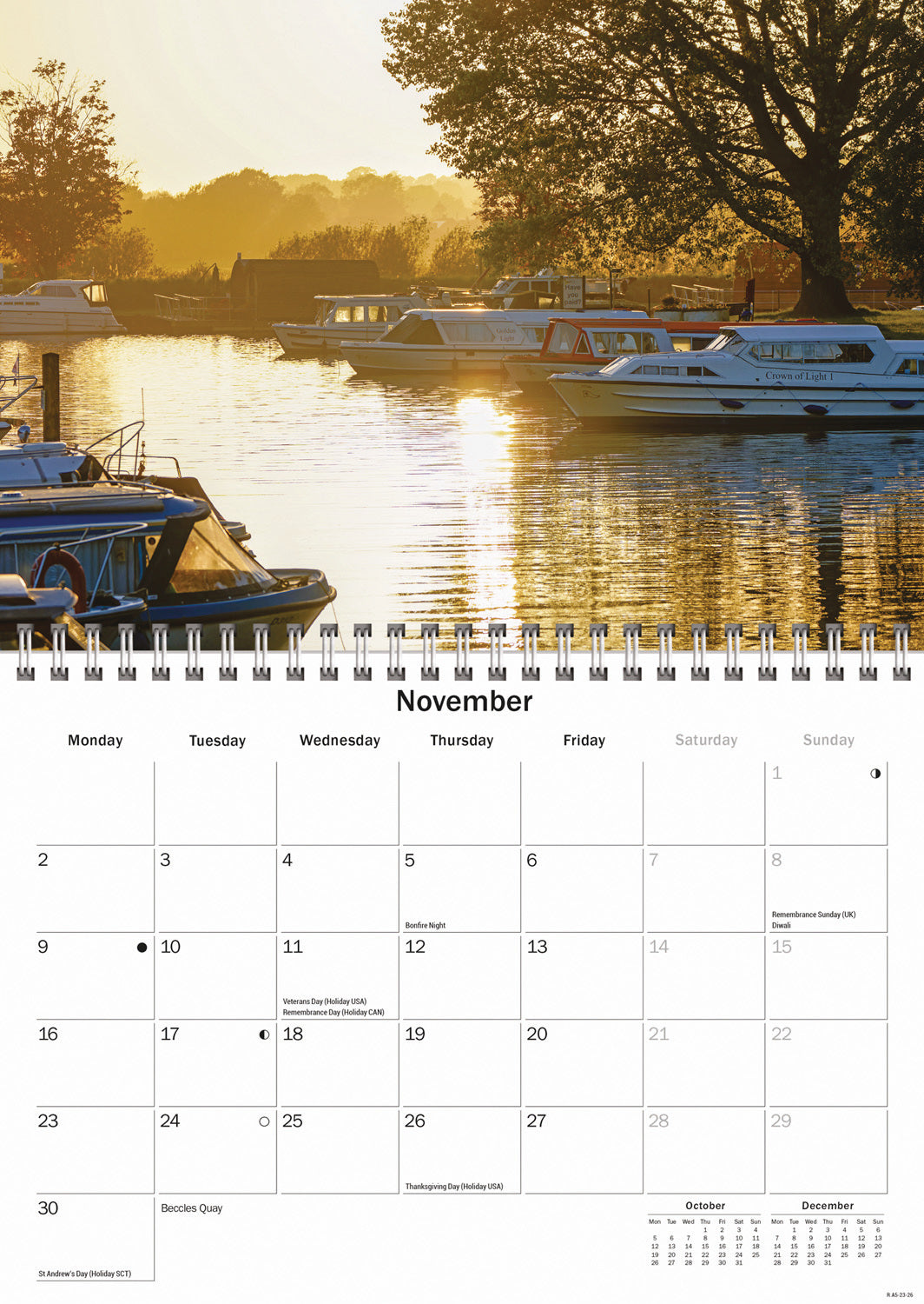 Norfolk Broads A5 Calendar 2026