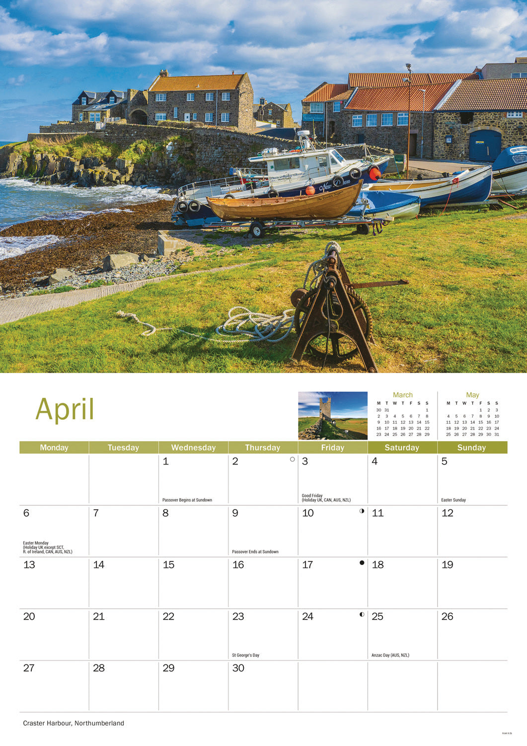 North East England A4 Calendar 2026