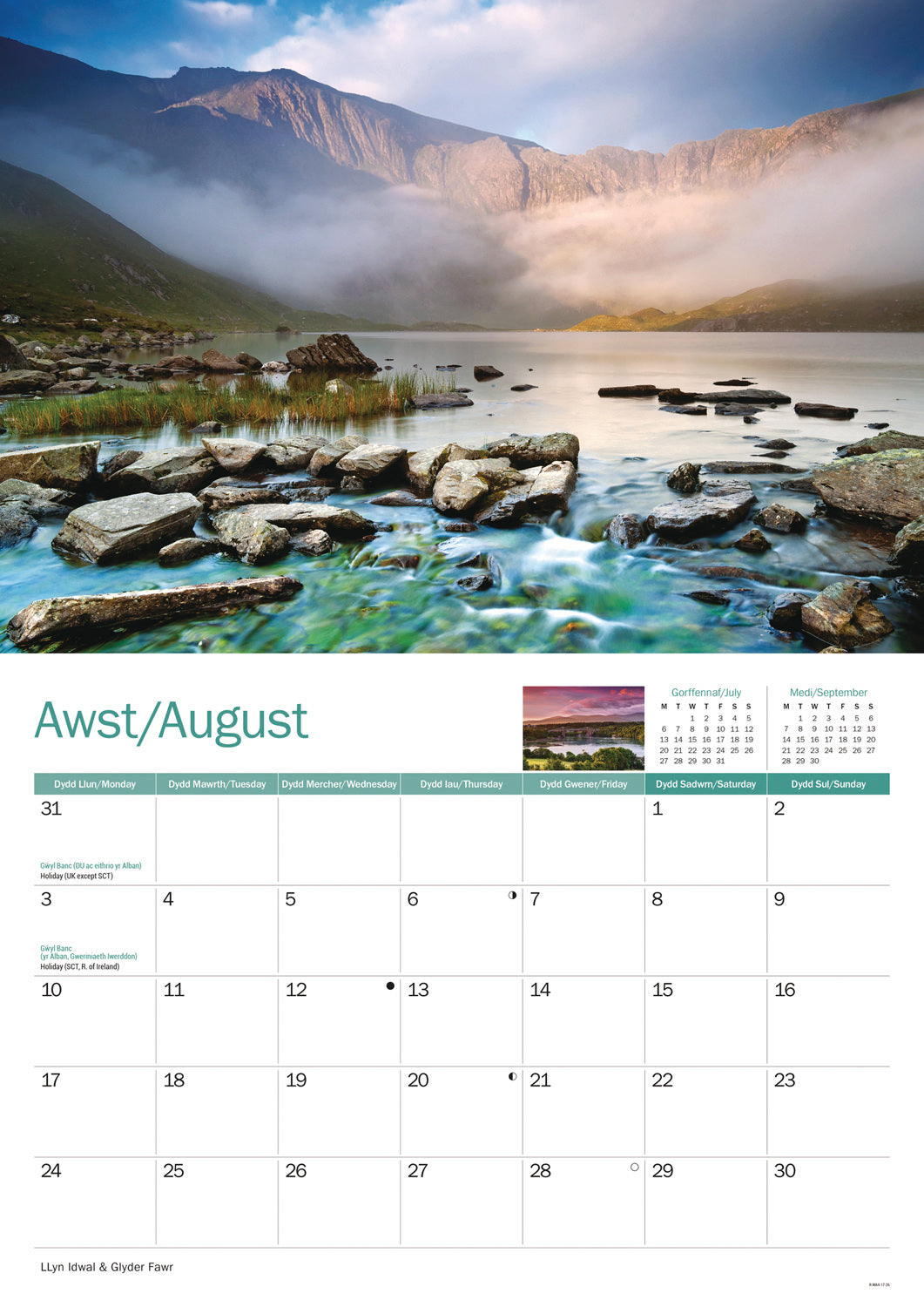 North Wales A4 Calendar 2026