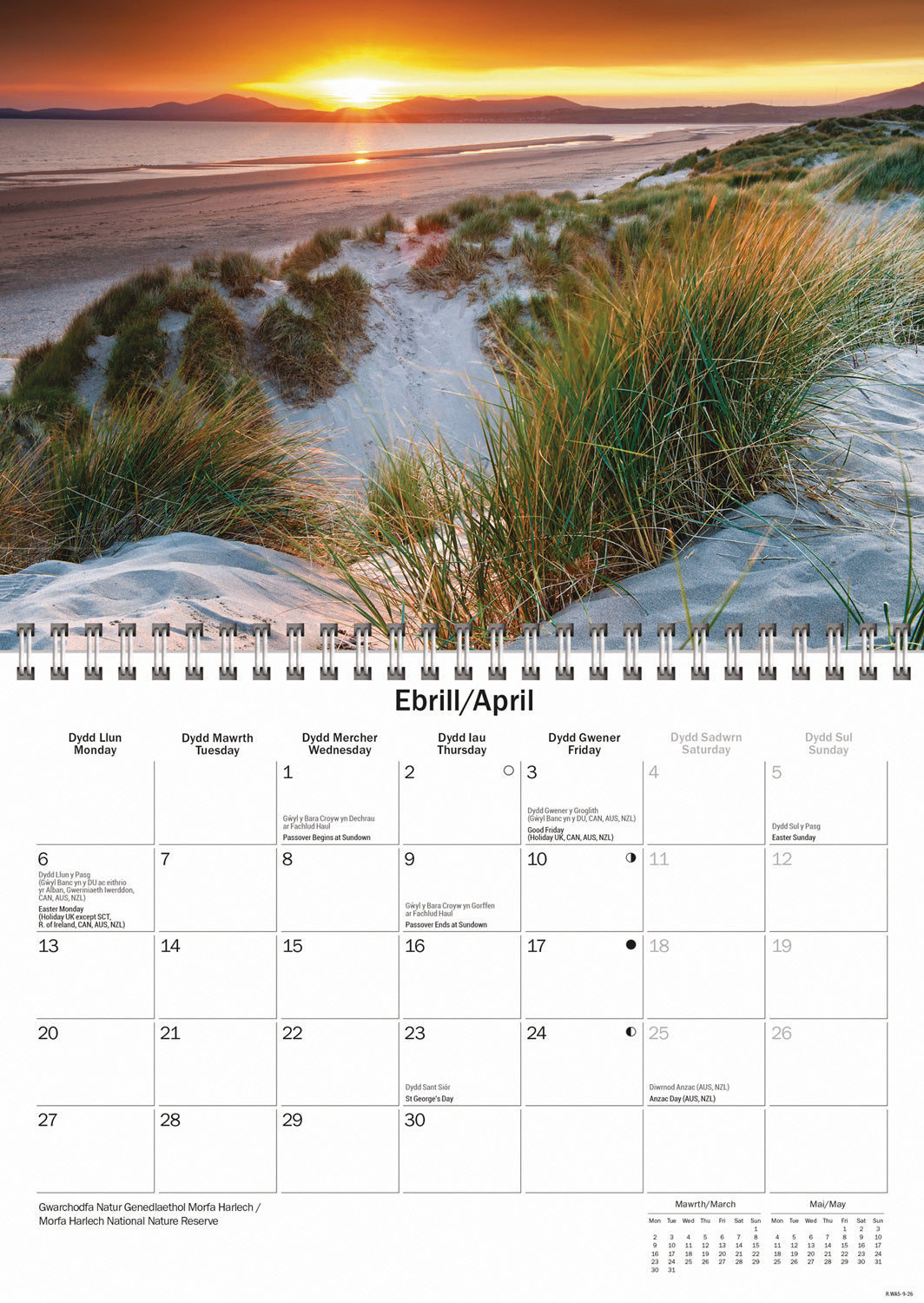 North Wales A5 Calendar 2026