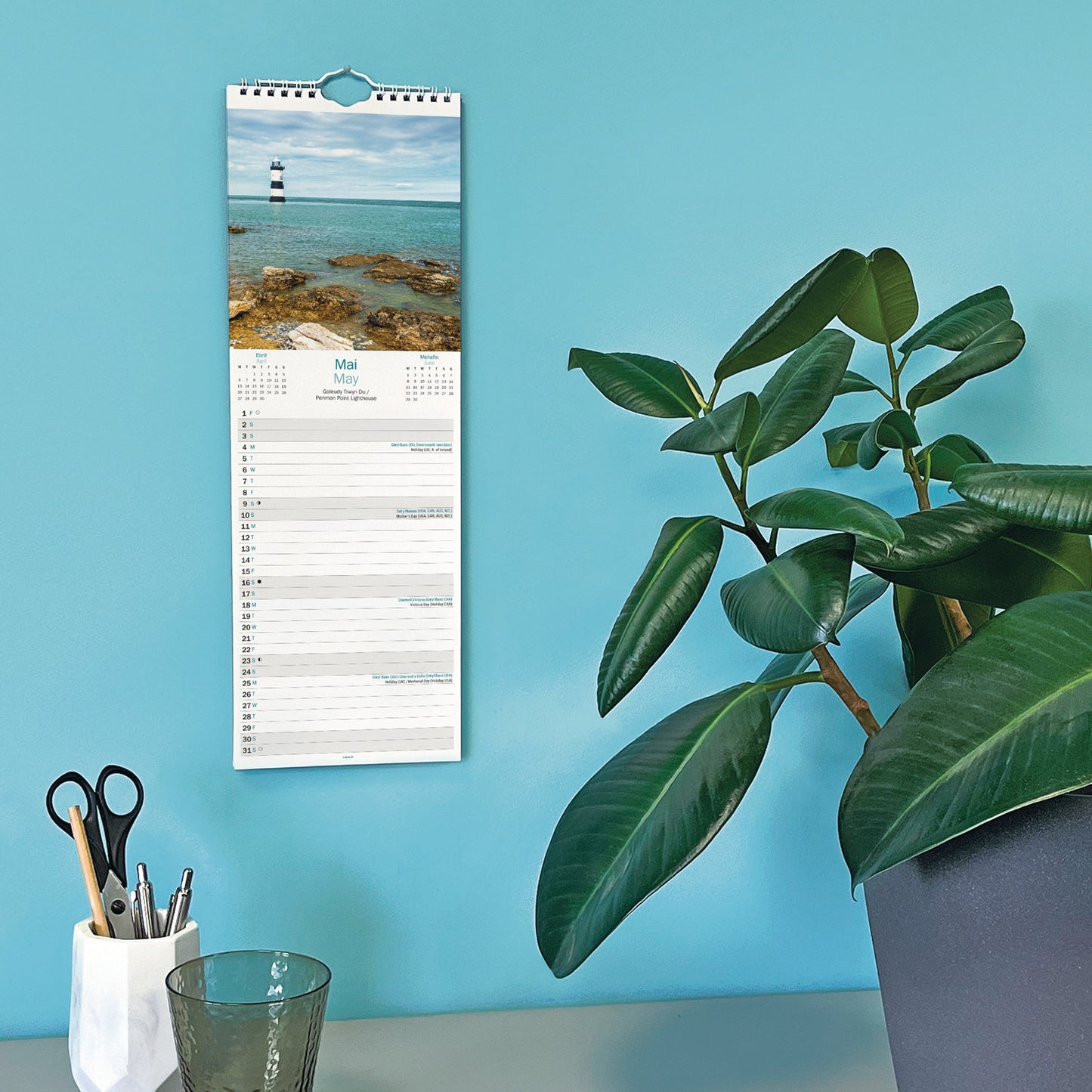 North Wales Slim Calendar 2026