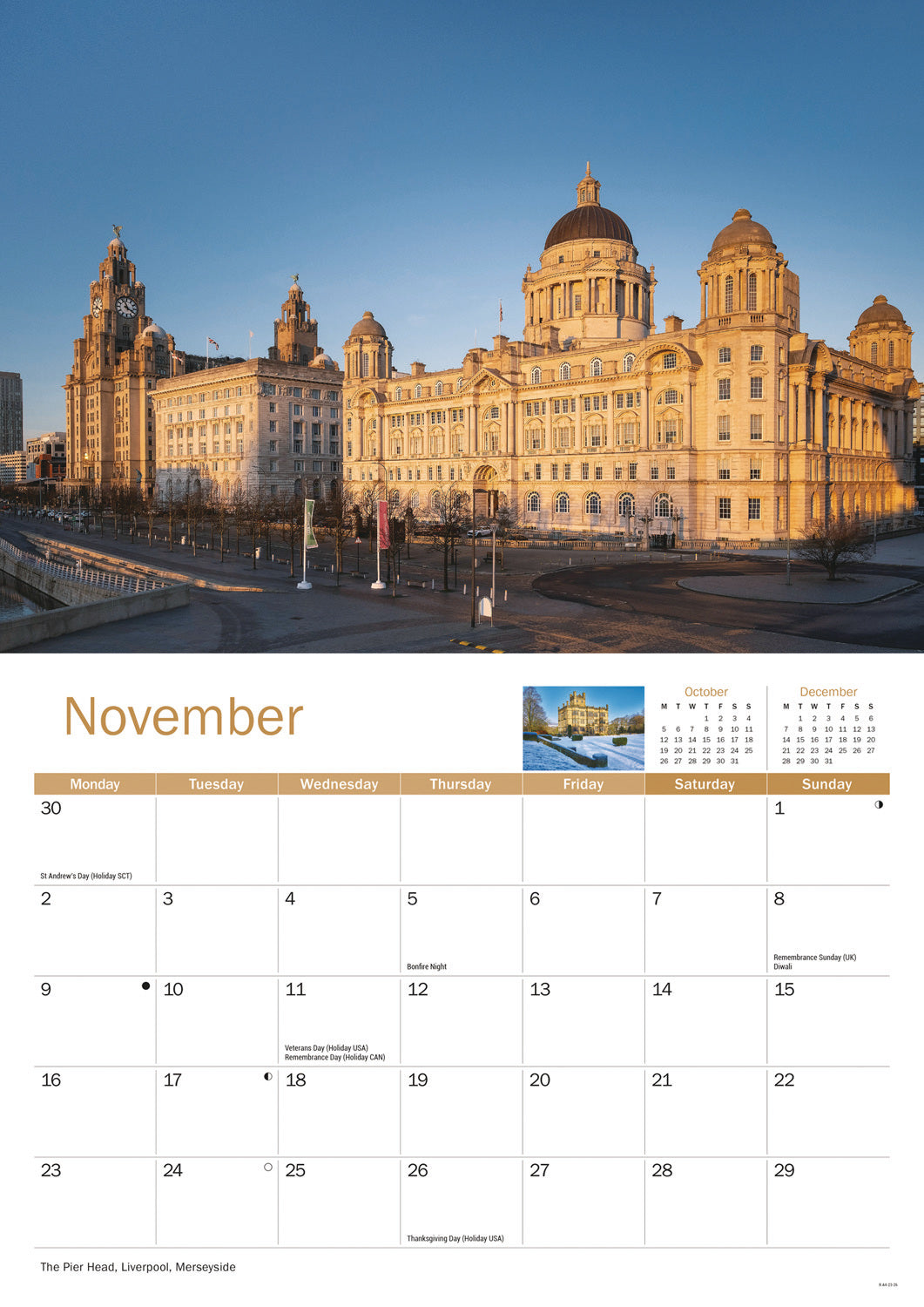 North West England A4 Calendar 2026