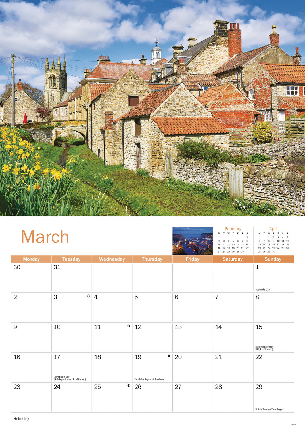 North York Moors A4 Calendar 2026