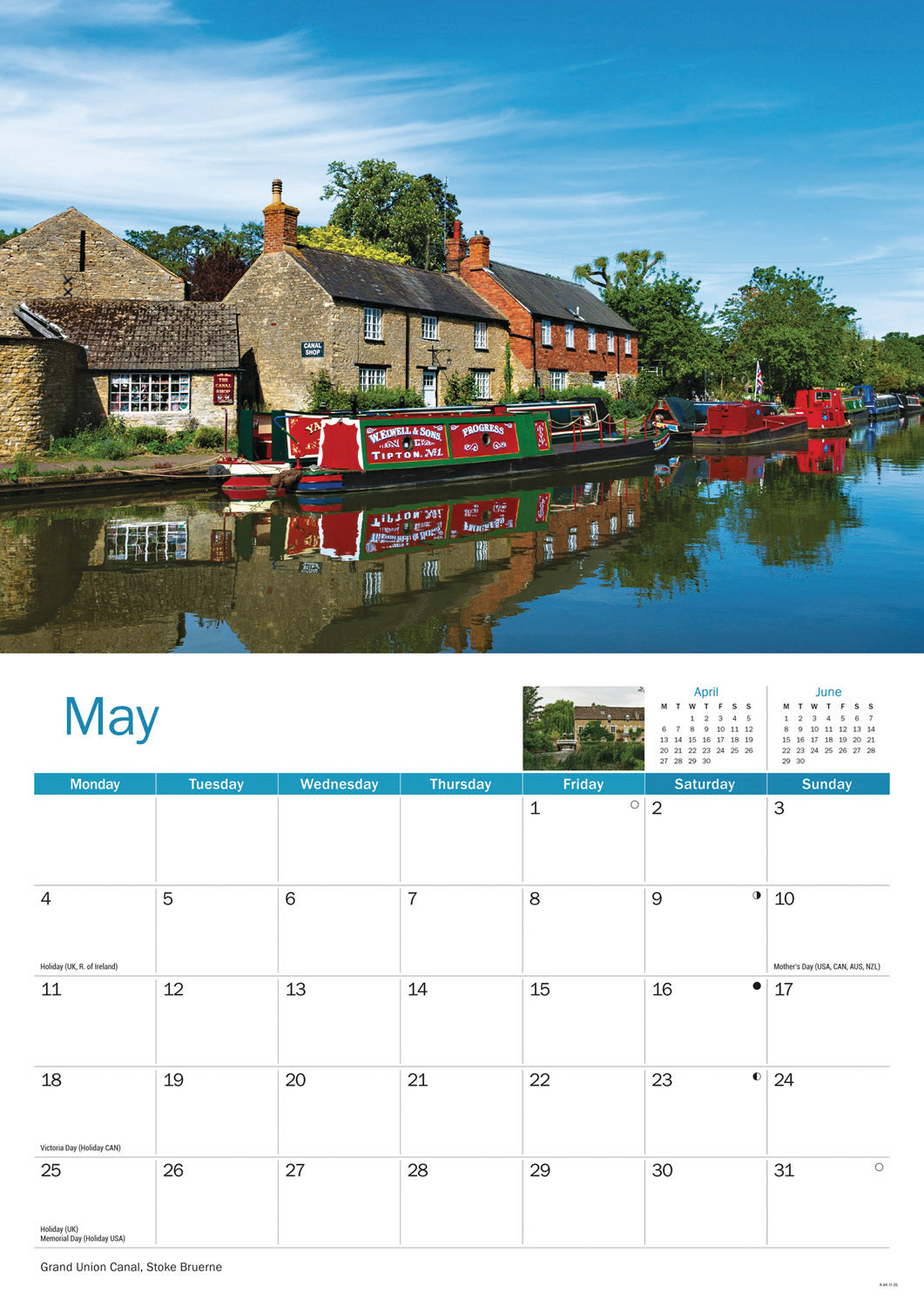 Northamptonshire A4 Calendar 2026