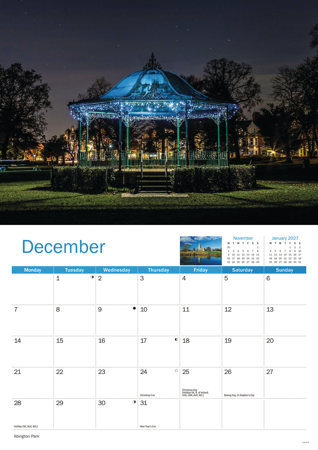 Northamptonshire A4 Calendar 2026