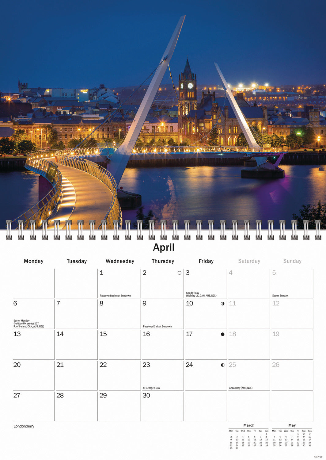 Northern Ireland A5 Calendar 2026