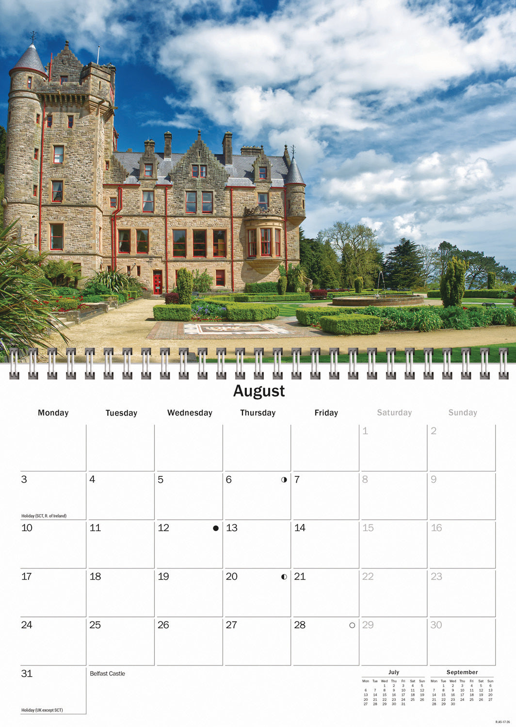 Northern Ireland A5 Calendar 2026