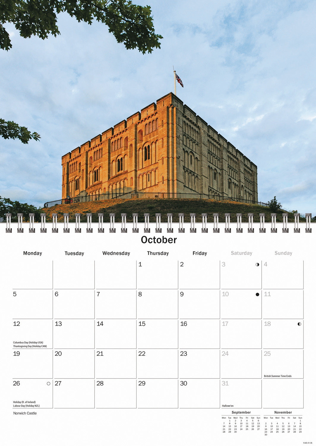 Norwich A5 Calendar 2026