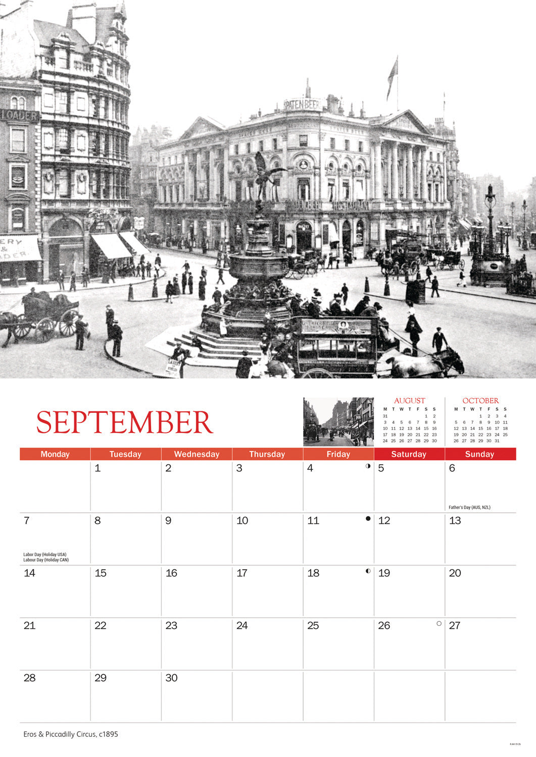 Nostalgic London A4 Calendar 2026