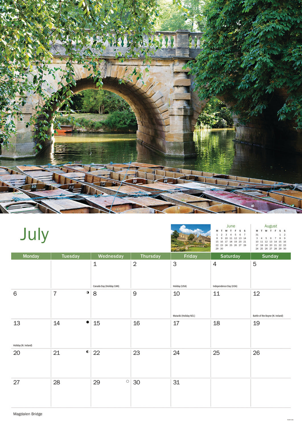 Oxford A4 Calendar 2026