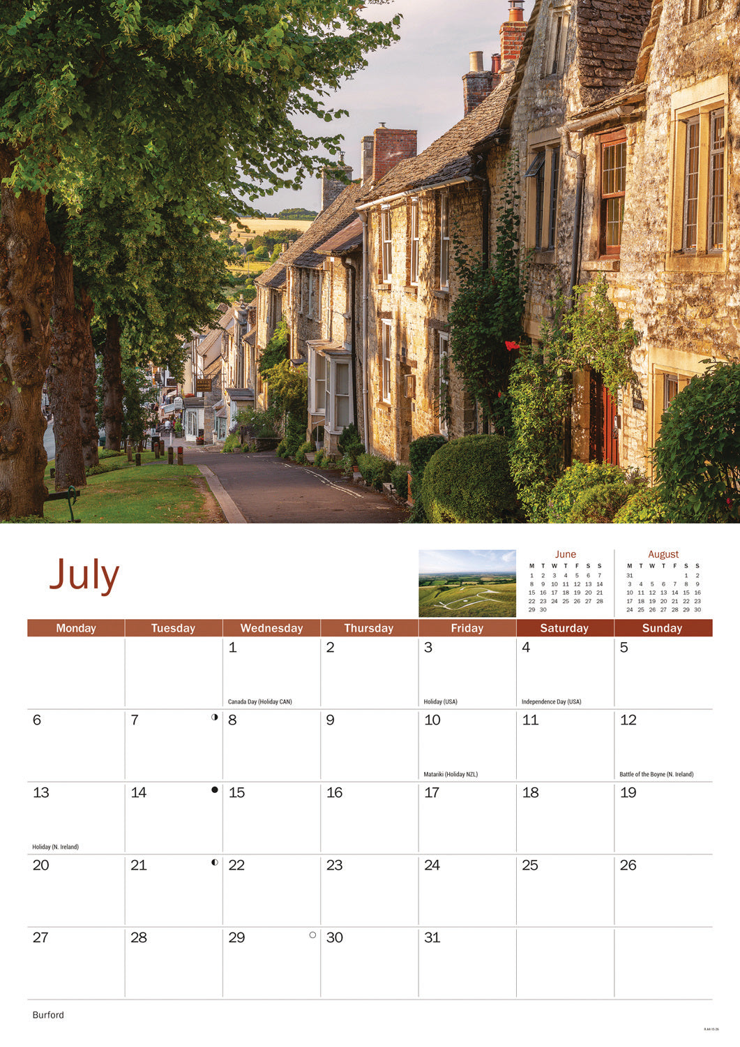 Oxfordshire A4 Calendar 2026
