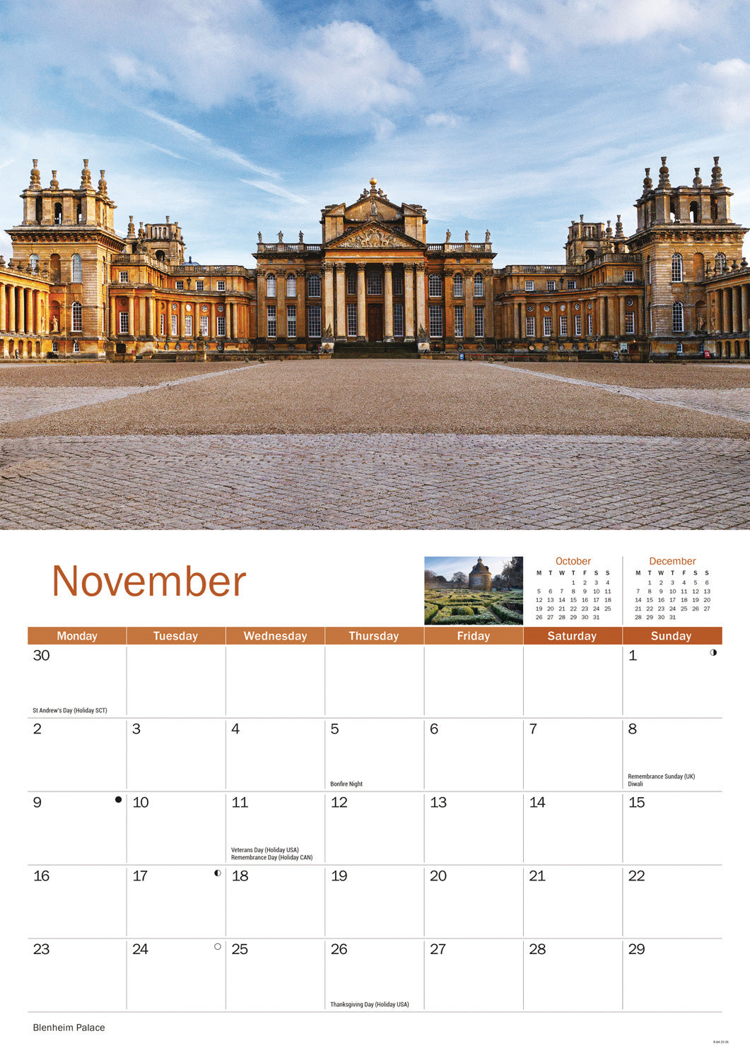 Oxfordshire A4 Calendar 2026