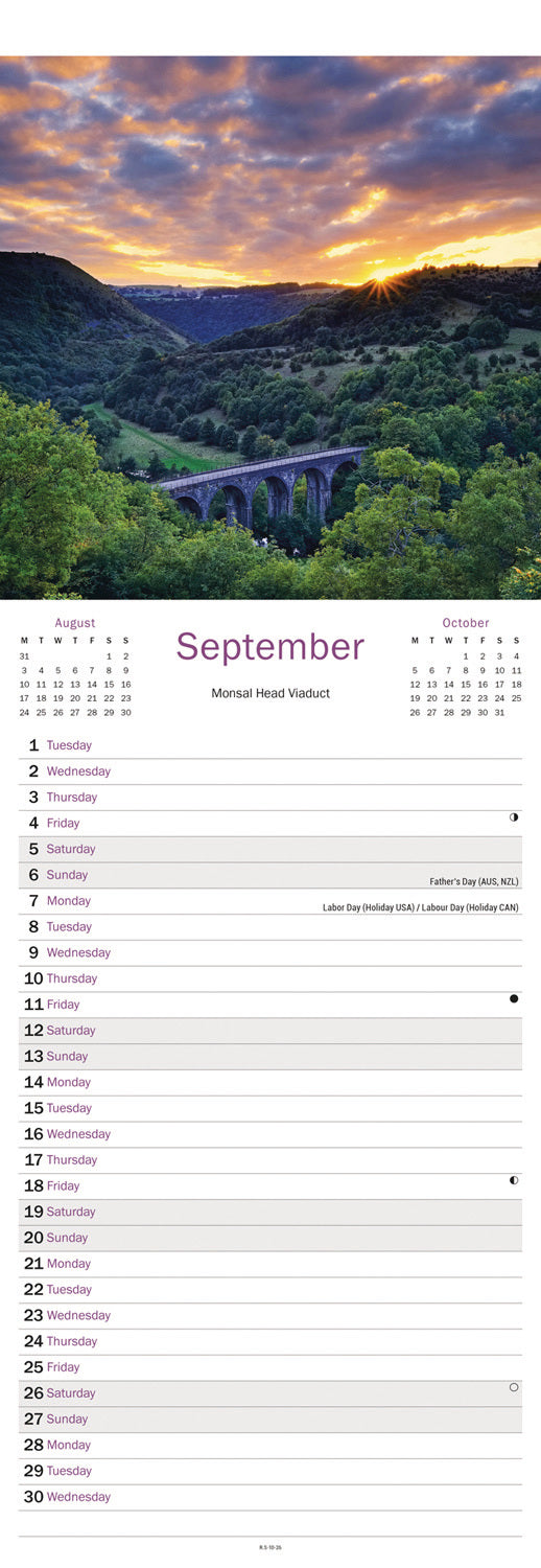 Peak District Slim Calendar 2026