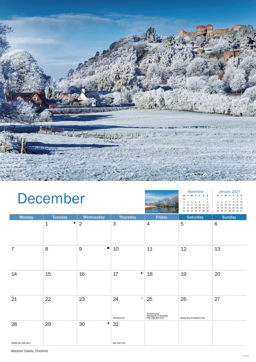 Rural Britain A4 Calendar 2026
