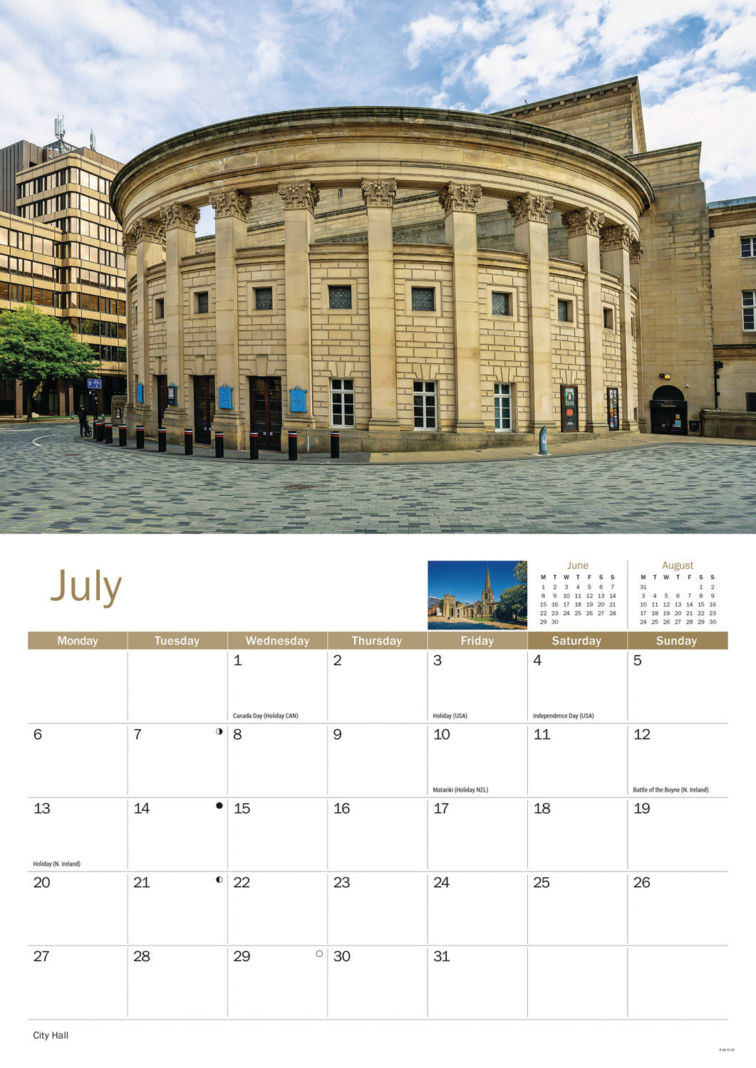 Sheffield A4 Calendar 2026