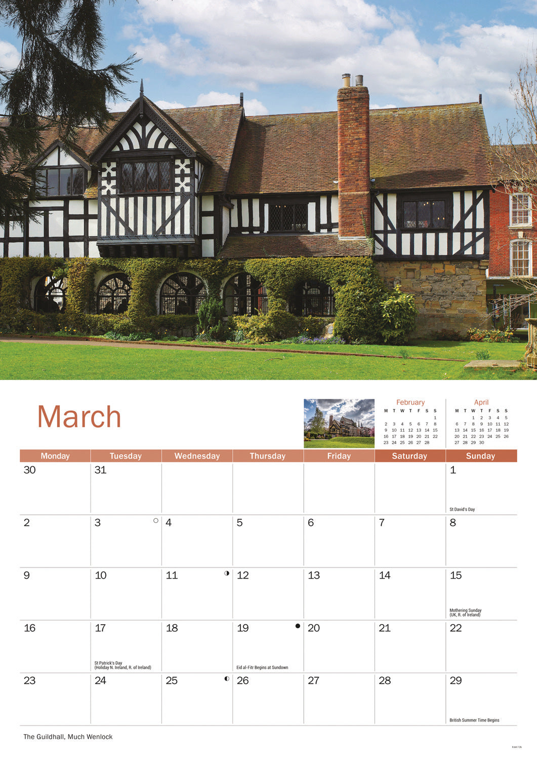 Shropshire A4 Calendar 2026
