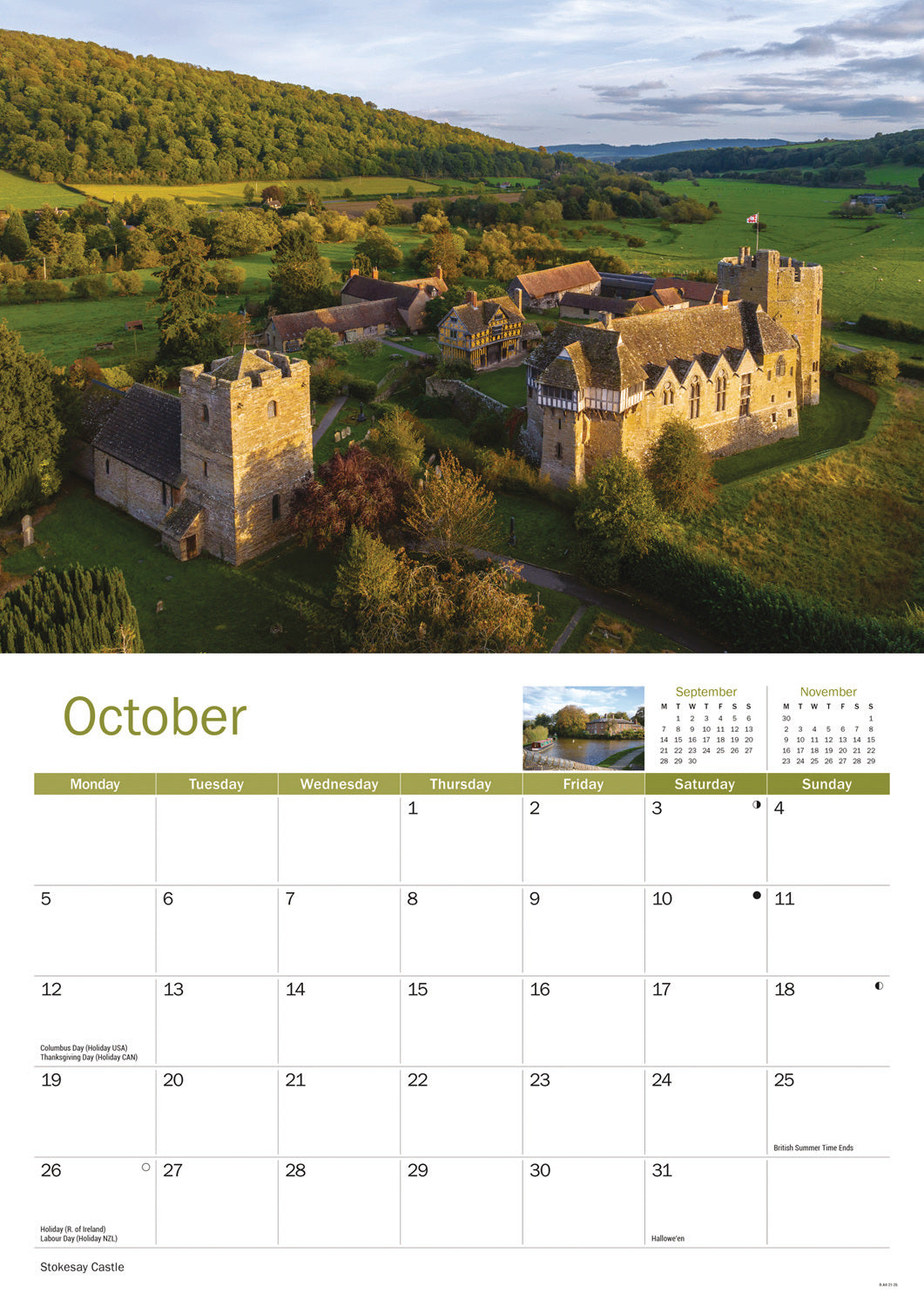 Shropshire A4 Calendar 2026