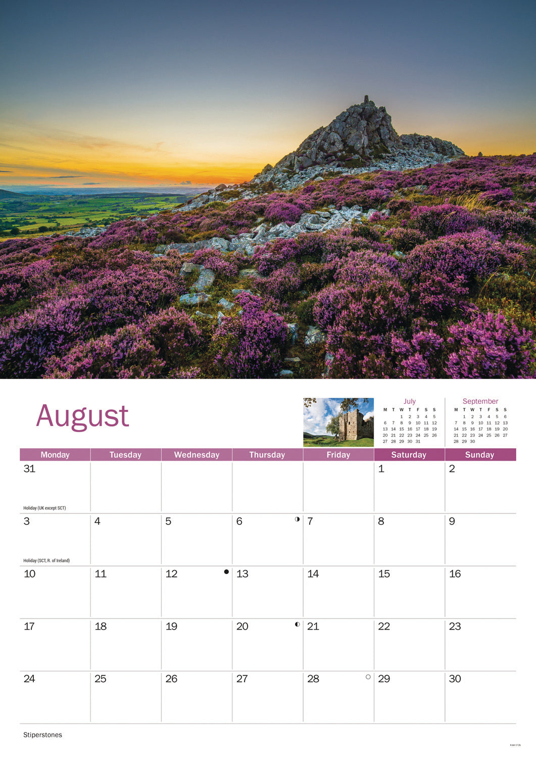 Shropshire Hills A4 Calendar 2026