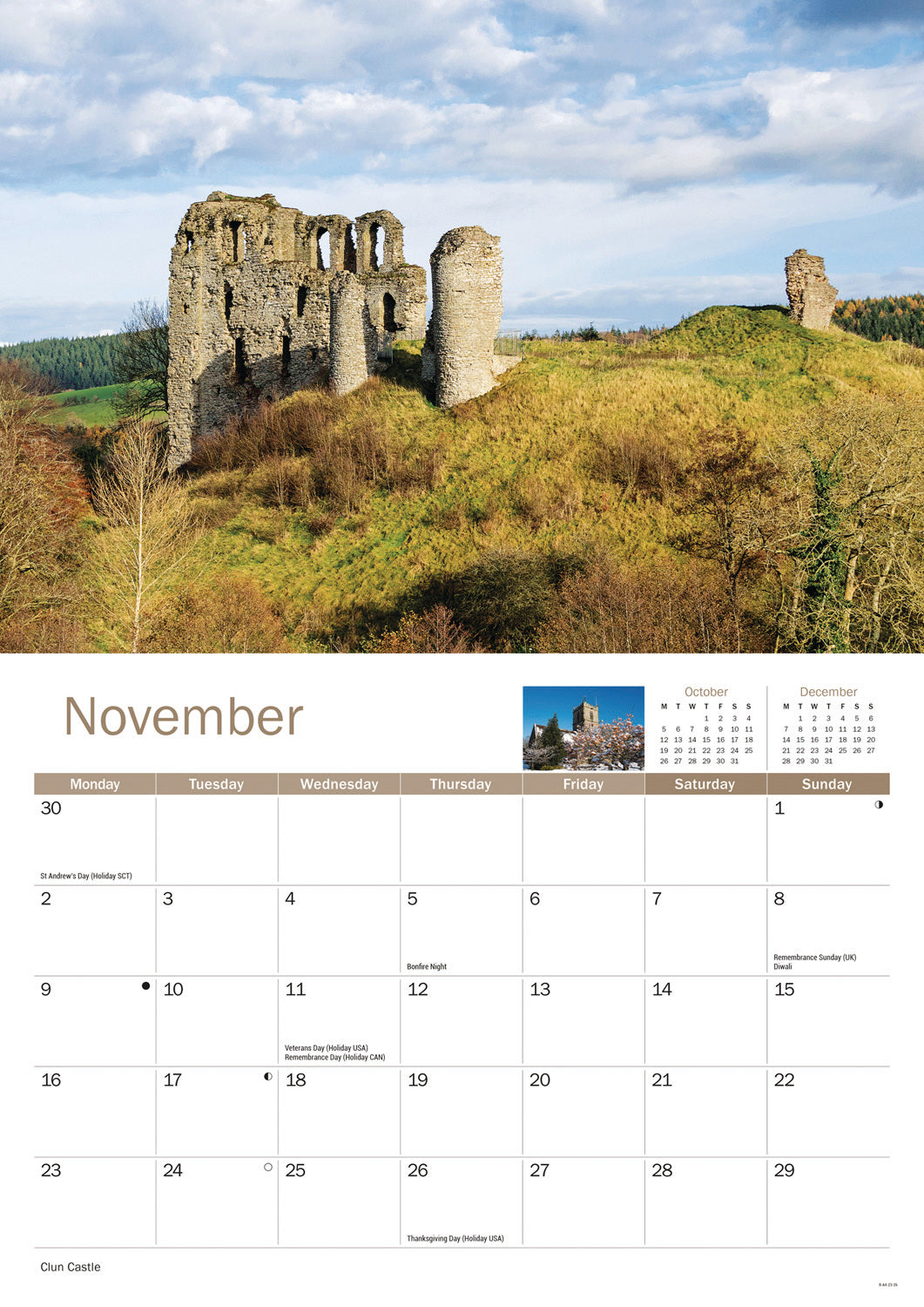 Shropshire Hills A4 Calendar 2026
