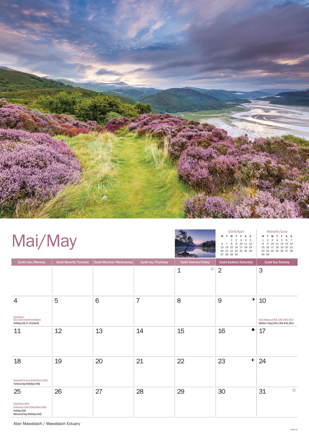 Snowdonia A4 Calendar 2026
