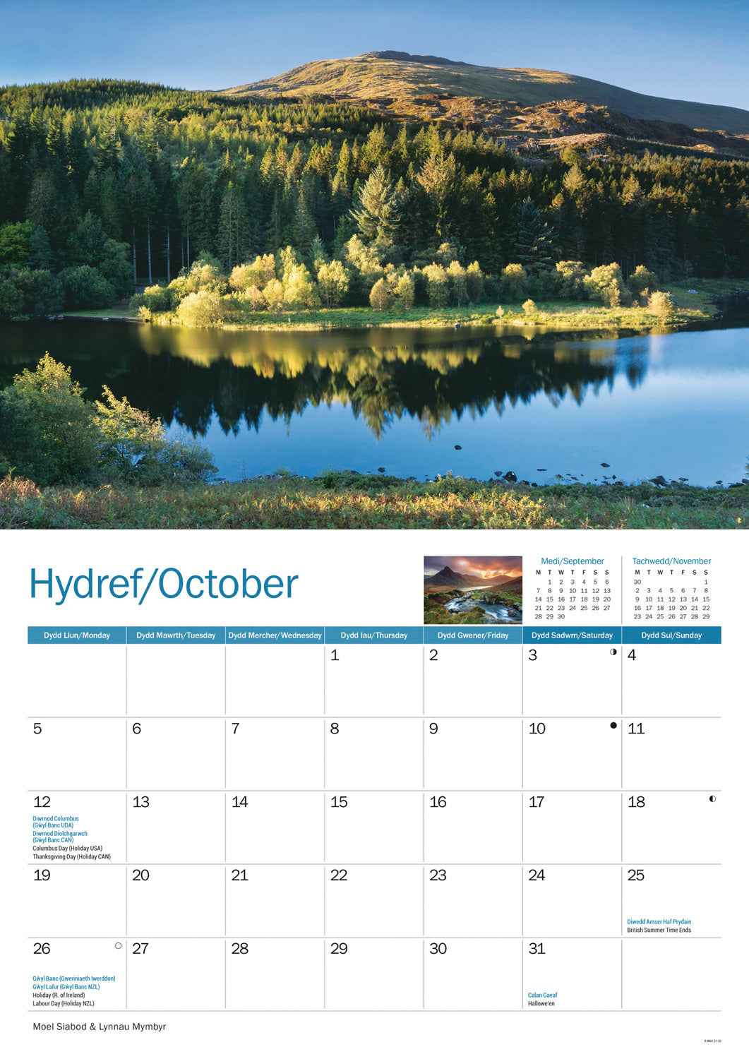 Snowdonia A4 Calendar 2026