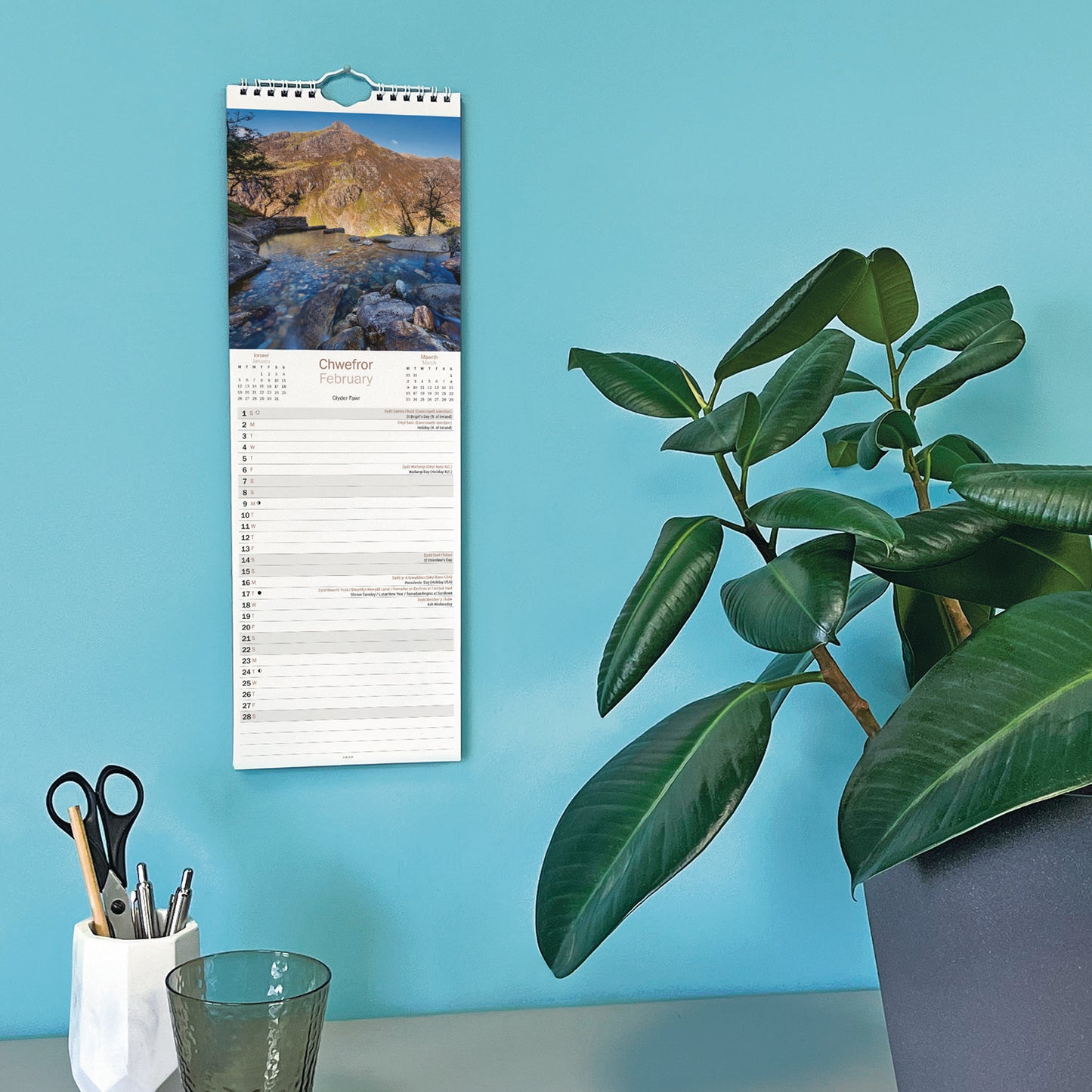 Snowdonia Slim Calendar 2026