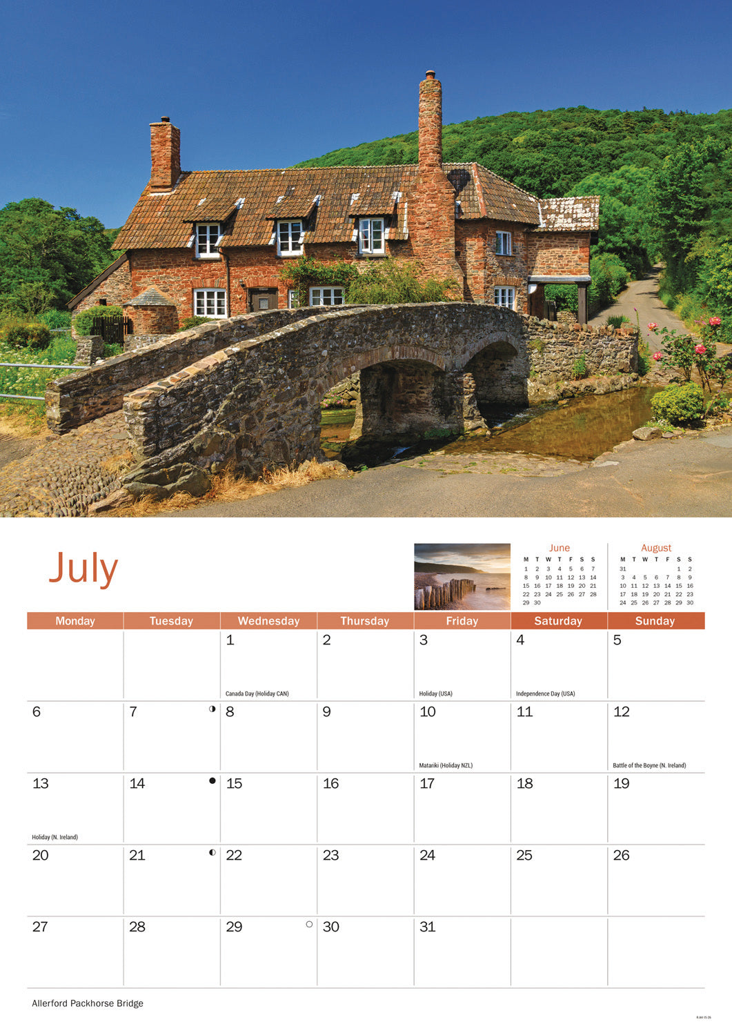 Somerset A4 Calendar 2026