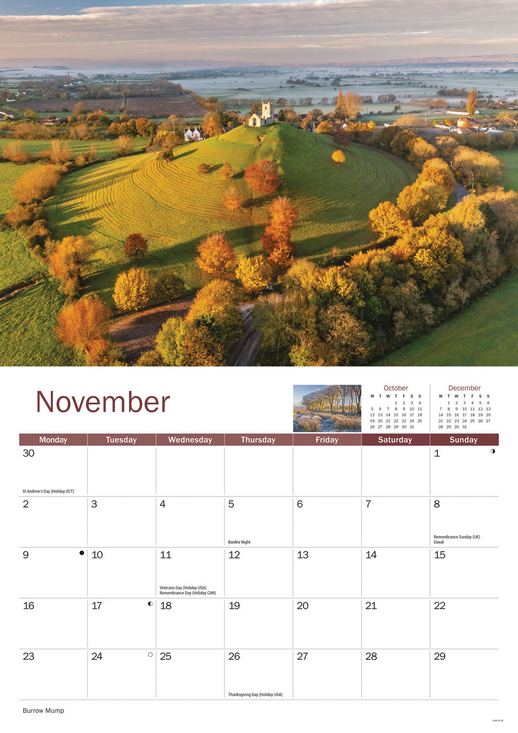 Somerset A4 Calendar 2026