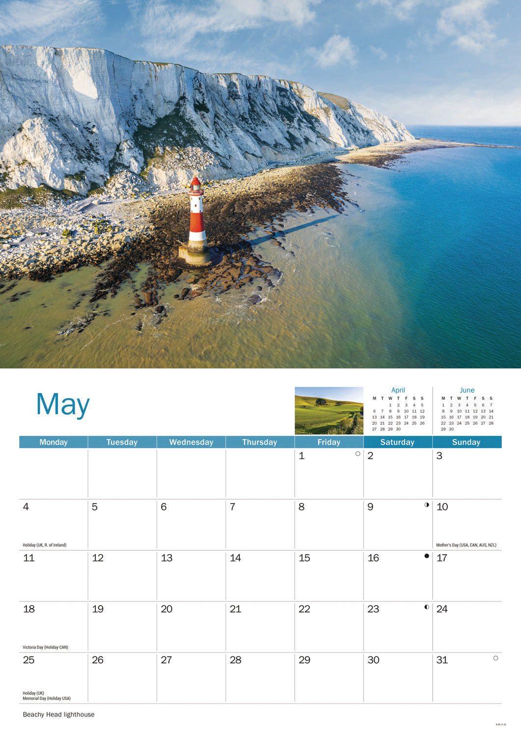 South Downs A4 Calendar 2026