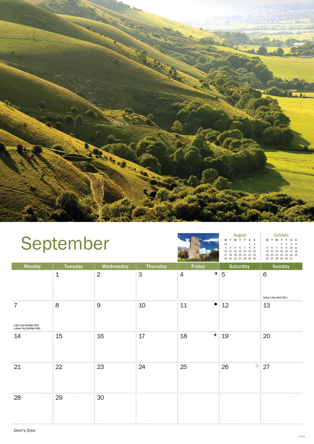South Downs A4 Calendar 2026