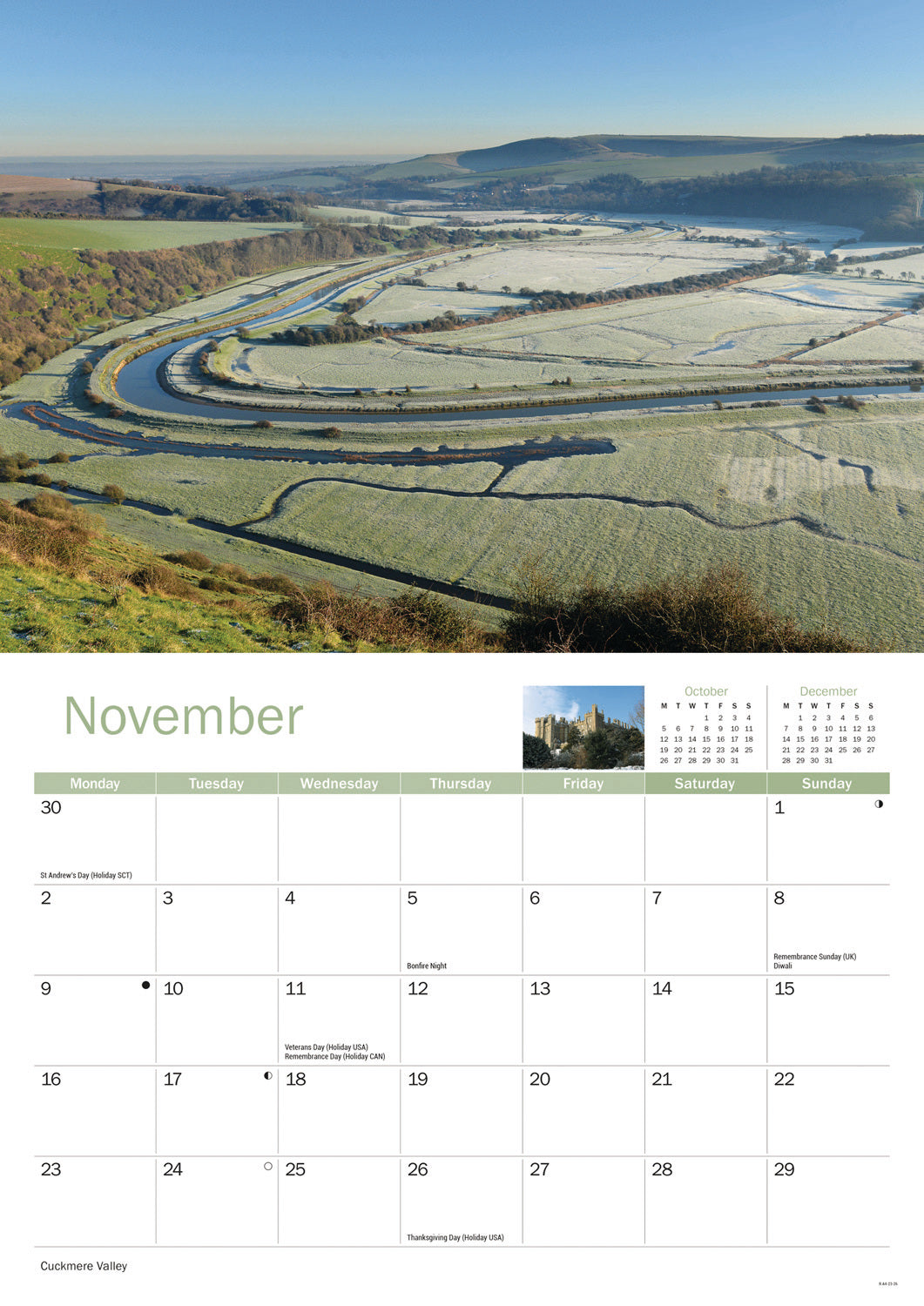 South Downs A4 Calendar 2026
