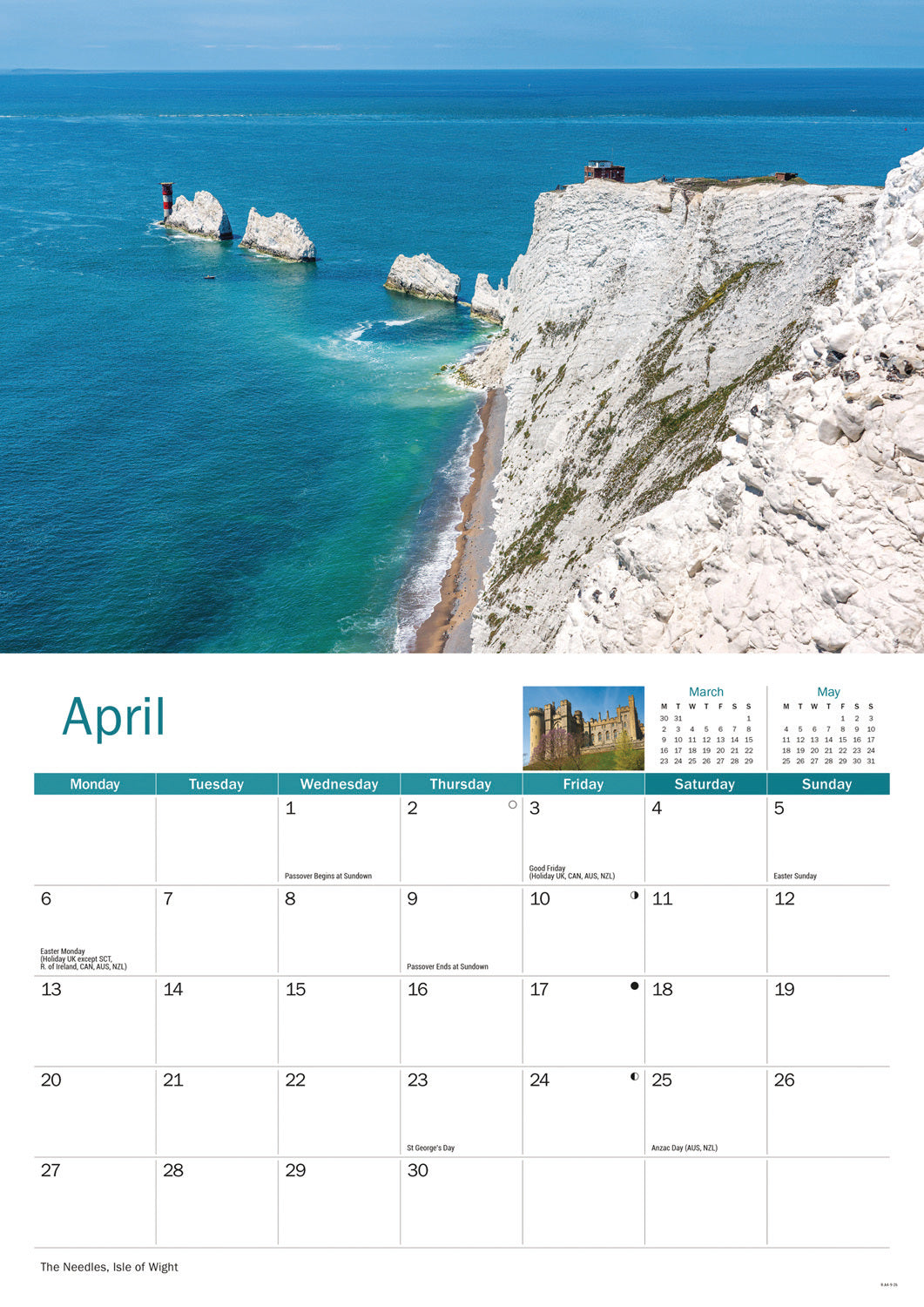 South East England A4 Calendar 2026