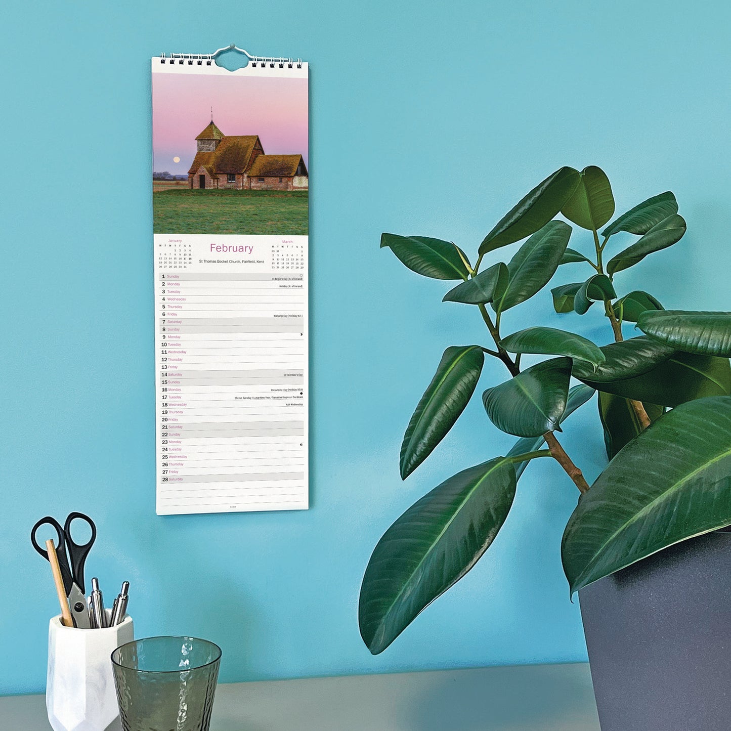 South East England Slim Calendar 2026