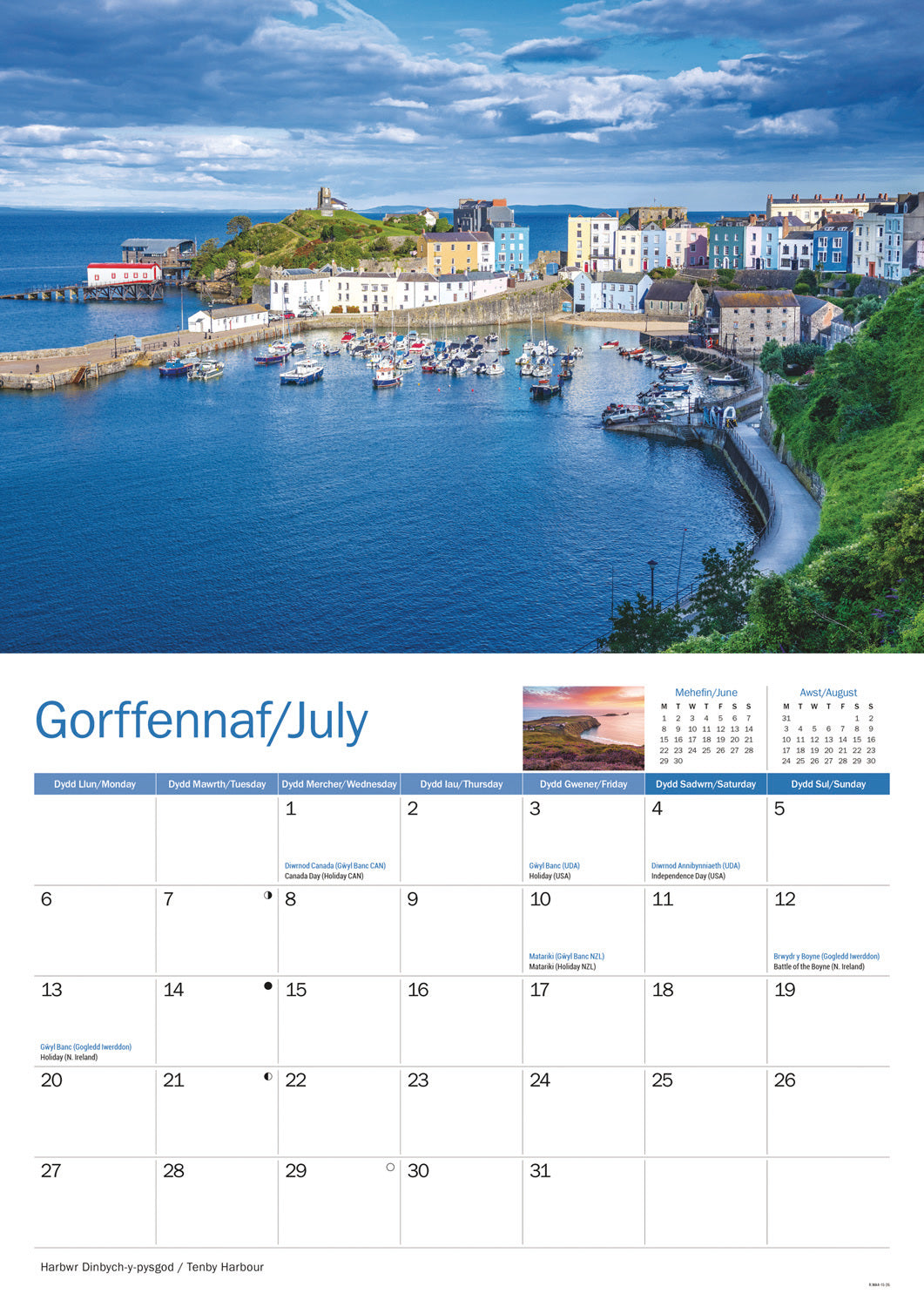 South Wales A4 Calendar 2026