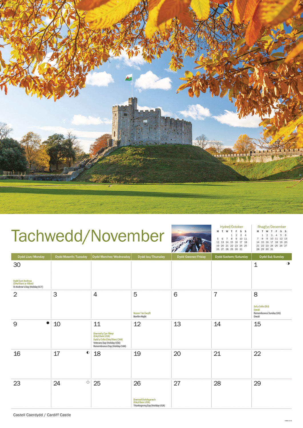 South Wales A4 Calendar 2026