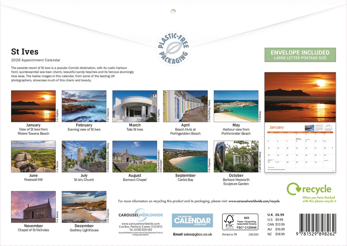 St Ives A4 Calendar 2026