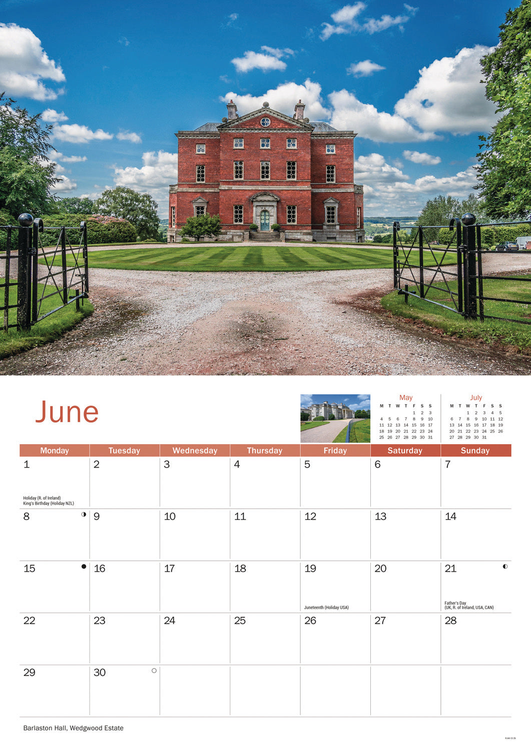 Staffordshire A4 Calendar 2026