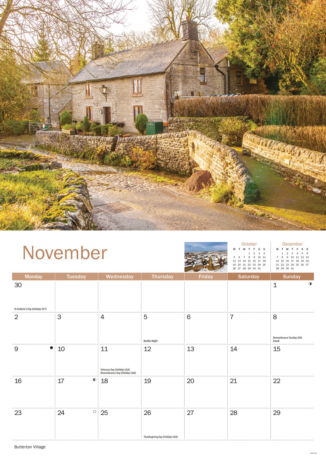 Staffordshire A4 Calendar 2026