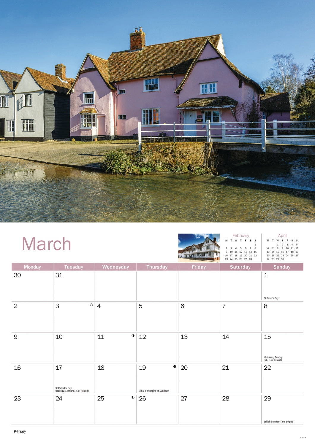 Suffolk A4 Calendar 2026