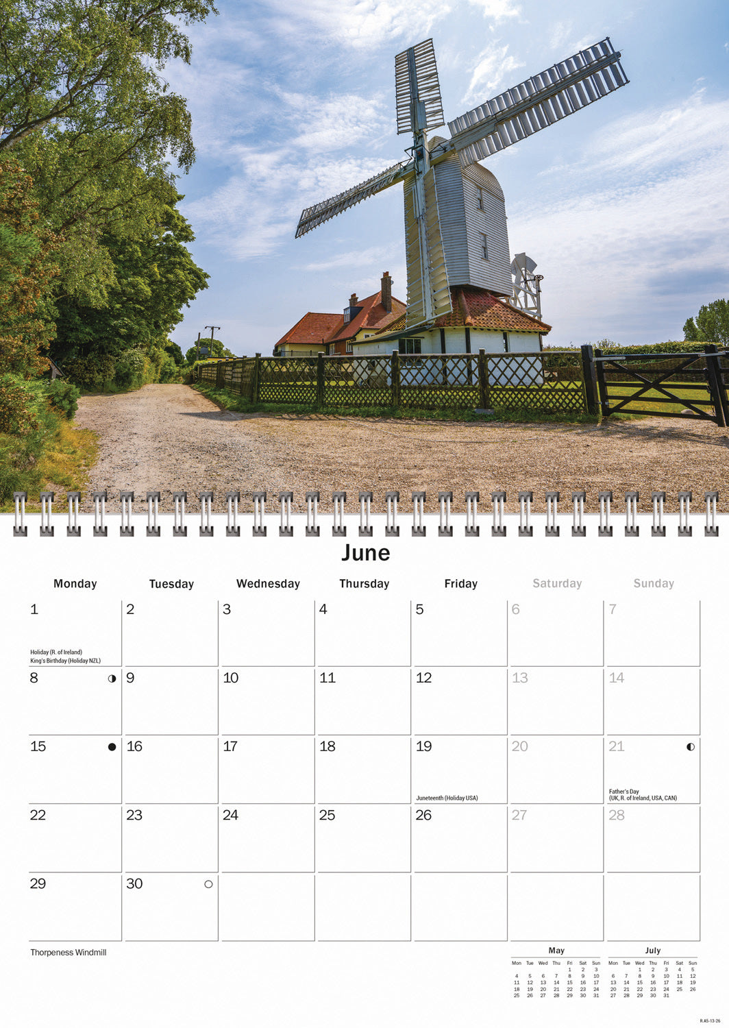 Suffolk A5 Calendar 2026