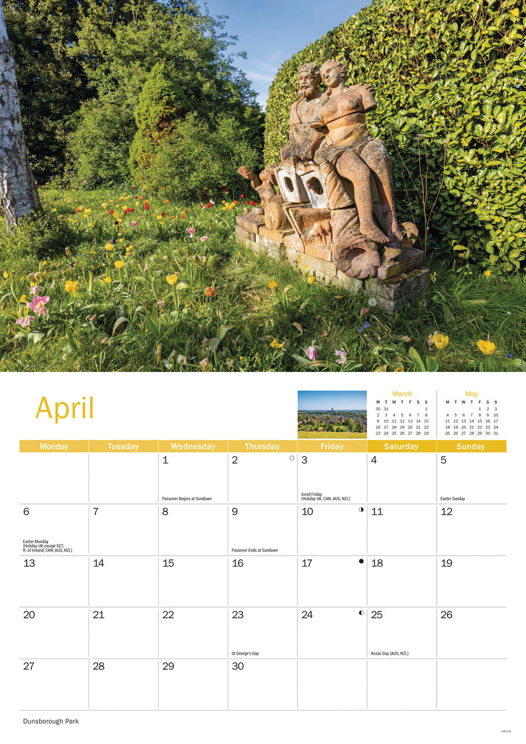 Surrey A4 Calendar 2026