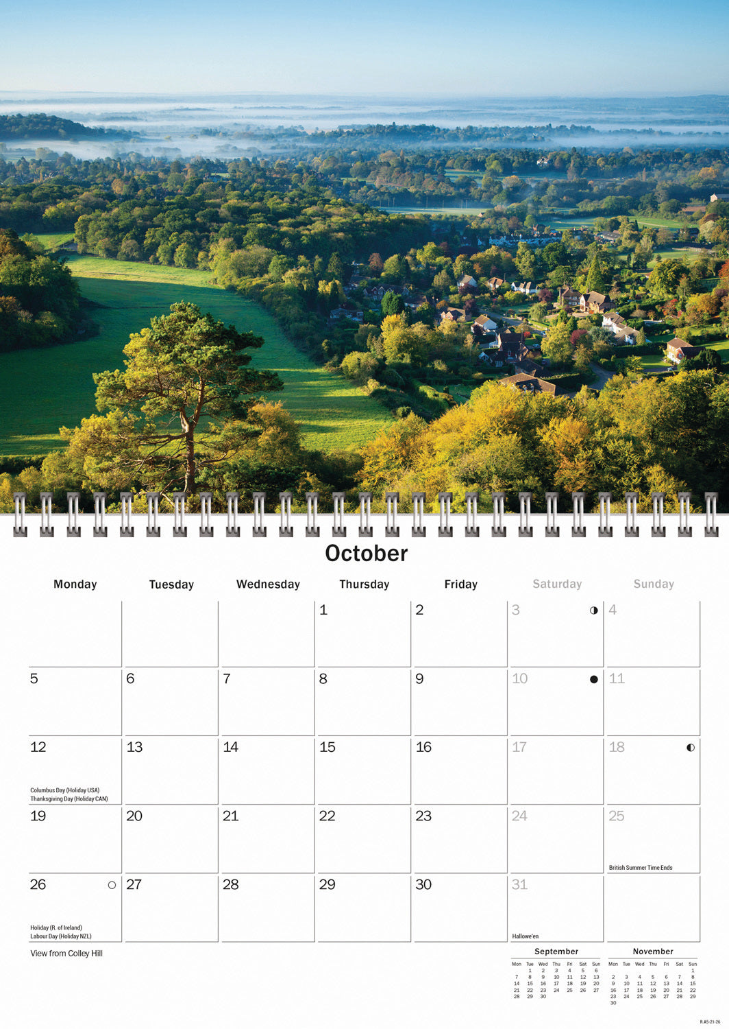 Surrey A5 Calendar 2026