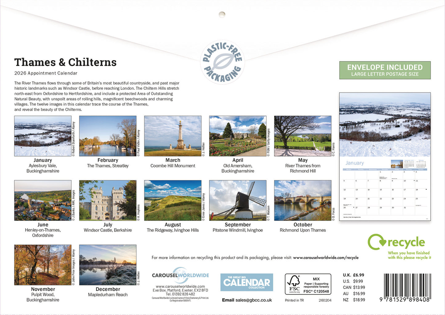 Thames & Chilterns A4 Calendar 2026