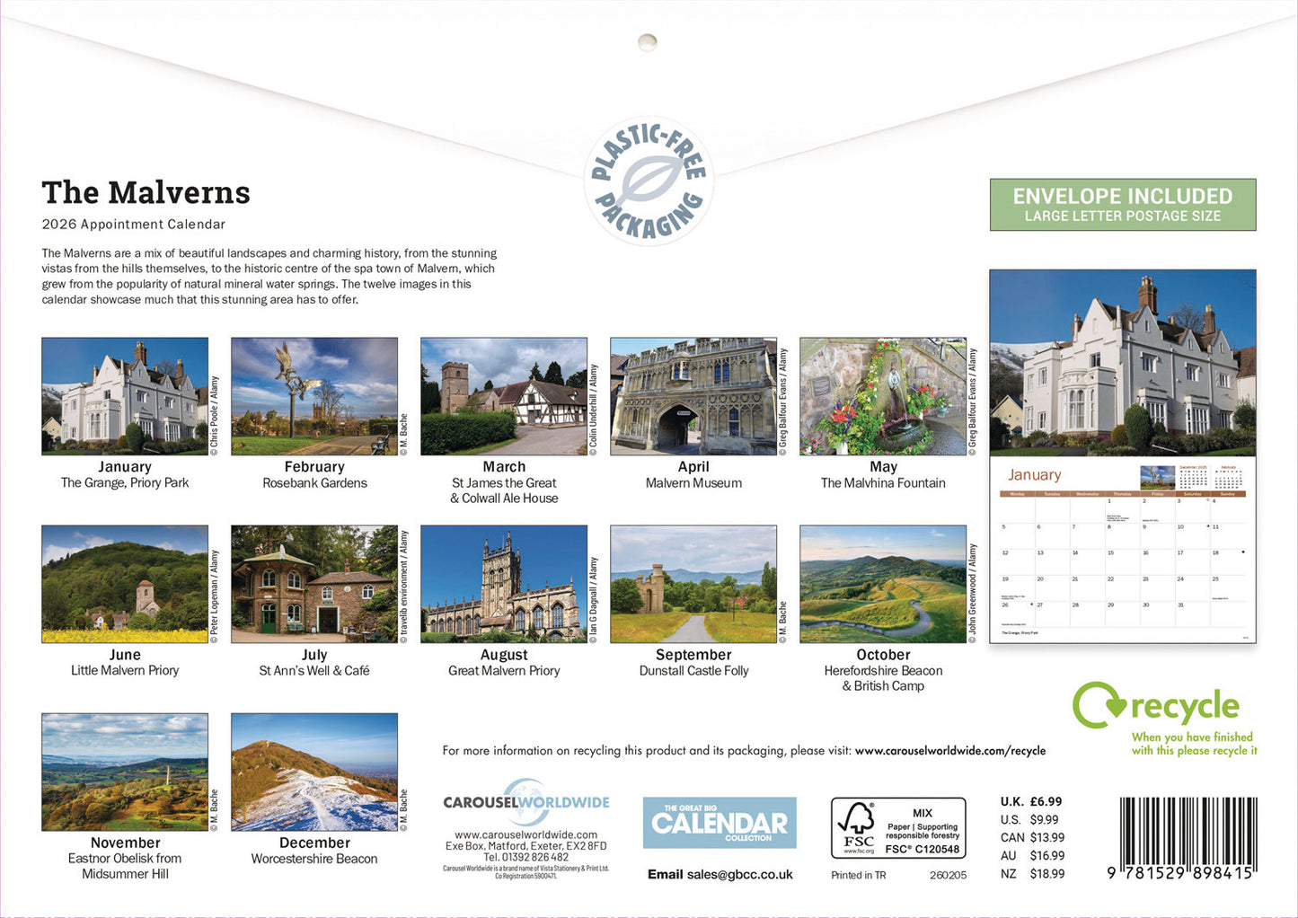 The Malverns A4 Calendar 2026