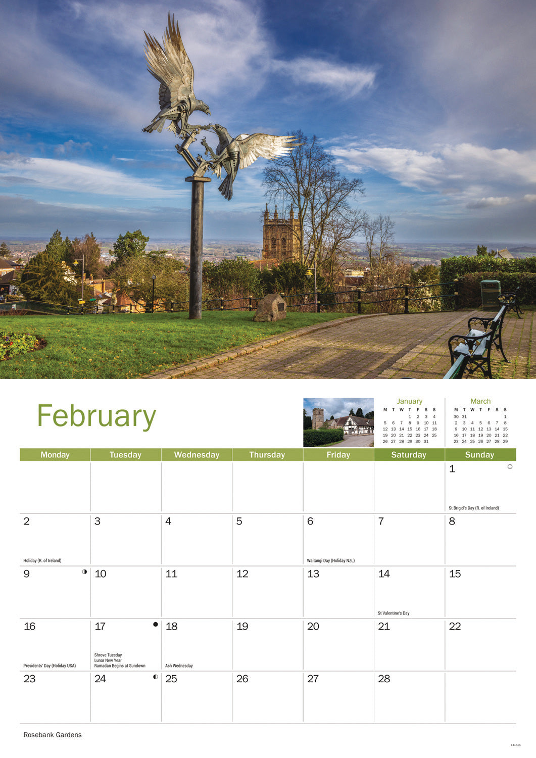The Malverns A4 Calendar 2026