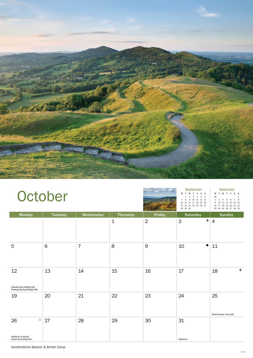 The Malverns A4 Calendar 2026