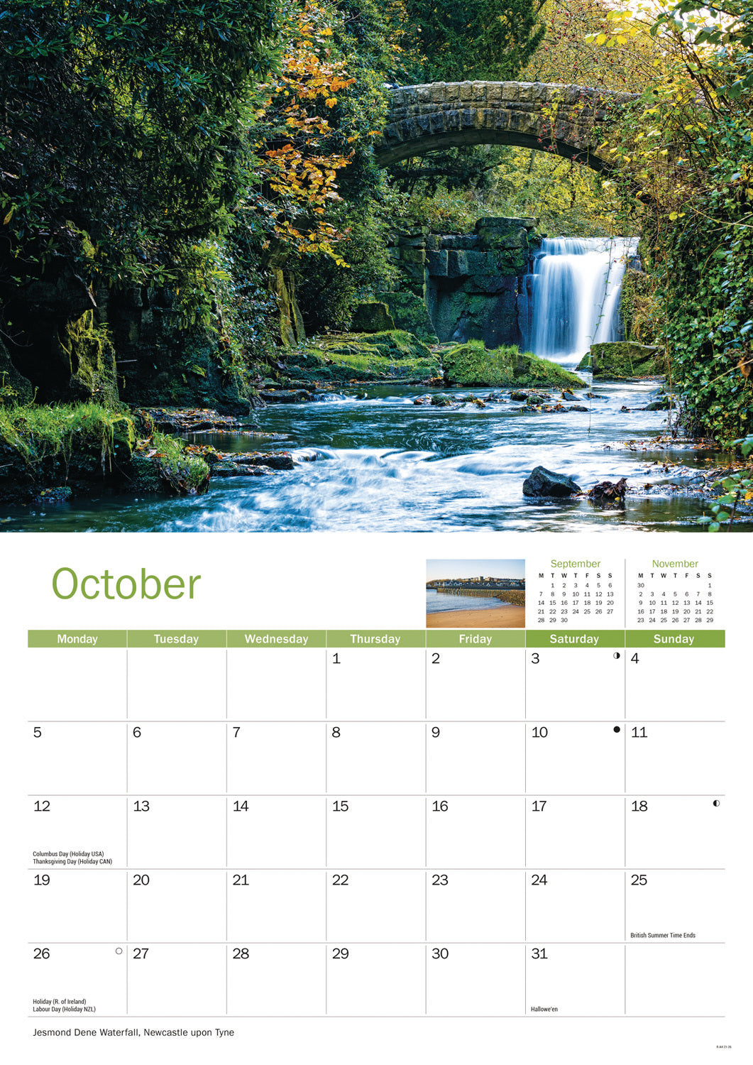 Tyne & Wear A4 Calendar 2026