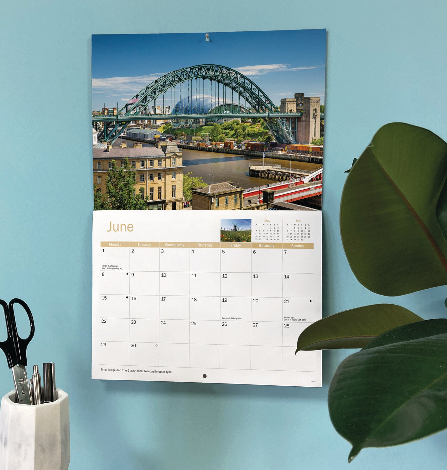Tyne & Wear A4 Calendar 2026